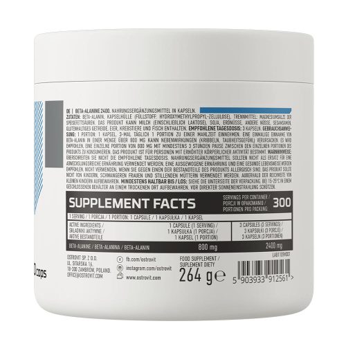 OstroVit Beta-Alanine 2400 mg (300 Kapszula)