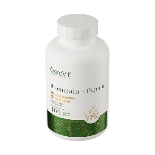 OstroVit Bromelain + Papain 100% Vegán (100 Kapszula)