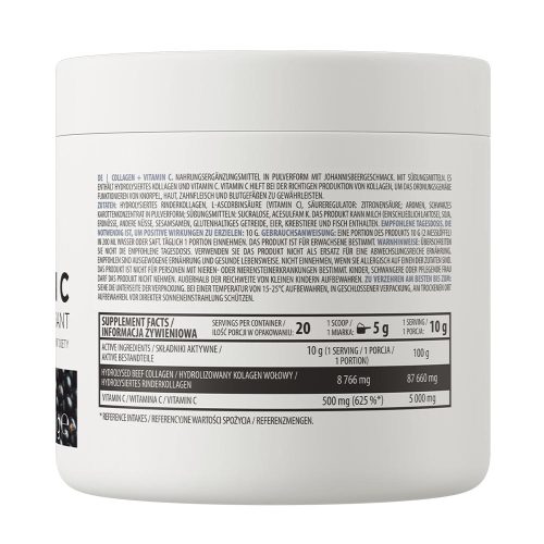 OstroVit Kollagén + C-vitamin (200 g, Fekete Ribizli)