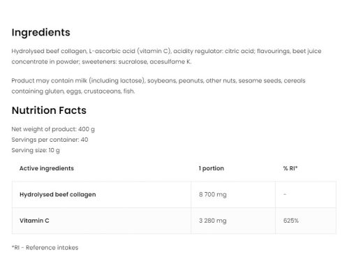 OstroVit Kollagén + C-vitamin (400 g, Miami Vibes)