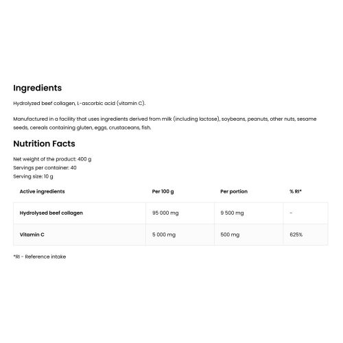 OstroVit Kollagén + C-vitamin (400 g, Natúr)