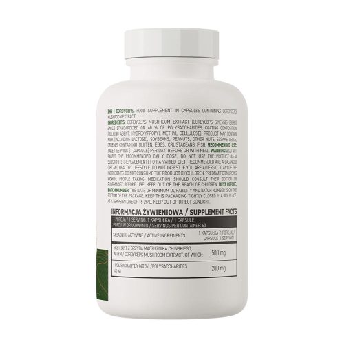 OstroVit Cordyceps Vegán (60 Kapszula)