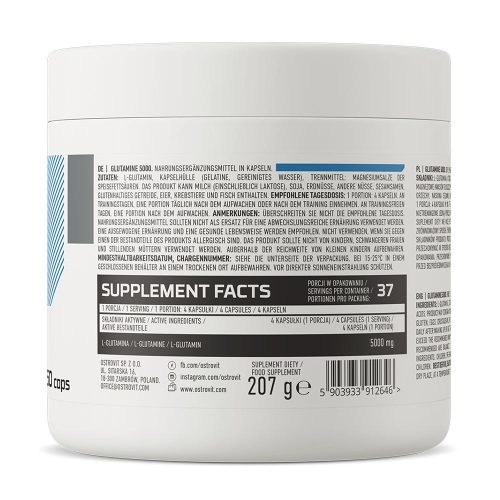 OstroVit Glutamin 5000 mg (150 Kapszula)