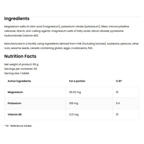 OstroVit Magnez MAX Skurcz (60 Tabletta)