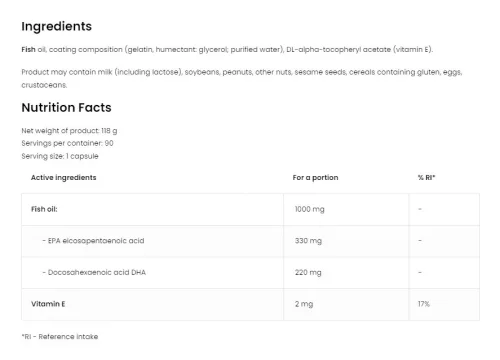 OstroVit Omega 3 Ultra (90 Kapszula)