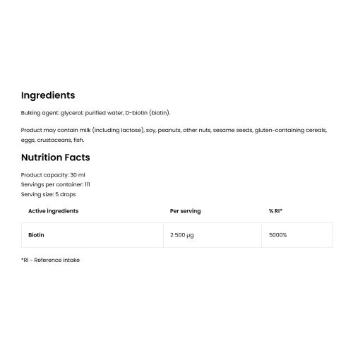 OstroVit Pharma Biotin 2500 mcg drops (30 ml)