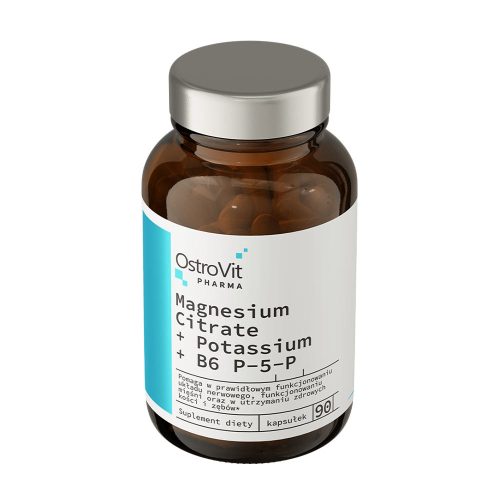 OstroVit Pharma Magnesium Citrate + Potassium + B6 P-5-P (90 Kapszula)