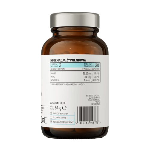 OstroVit Pharma Magnesium Citrate + Potassium + B6 P-5-P (90 Kapszula)