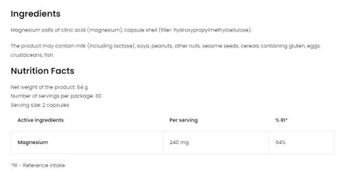 OstroVit Pharma Magnézium Citrát (60 Kapszula)