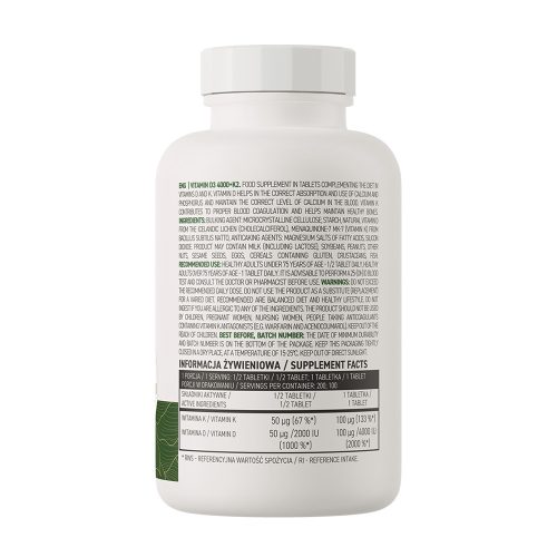 OstroVit D3 4000 NE + K2 Vegán (100 Tabletta)