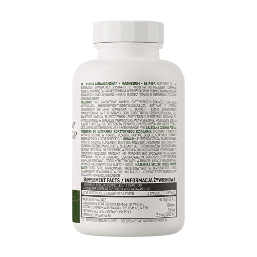 OstroVit KSM-66 Ashwagandha® + Magnesium + B6 P-5-P (90 Veg Kapszula)