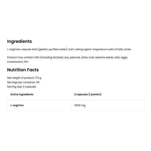 OstroVit Arginine 3000 (150 Kapszula)