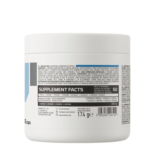 OstroVit Arginine 3000 (150 Kapszula)