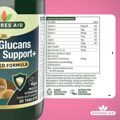 Natures Aid Béta-glükán tabletta (30 Tabletta)