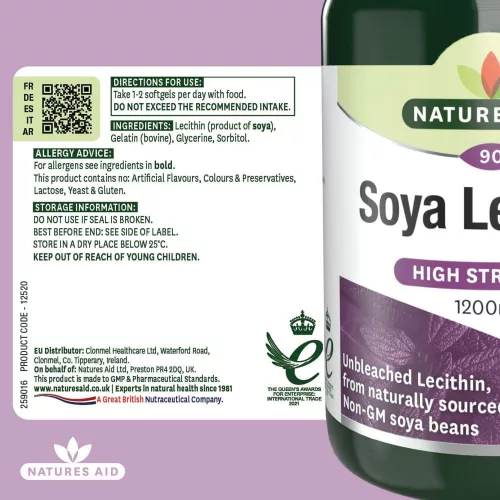 Natures Aid Szójalecitin 1200 mg (90 Lágykapszula)