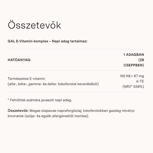 GAL E-Vitamin komplex (95 ml)