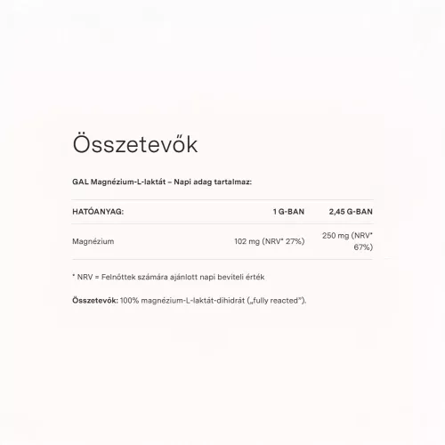 GAL Magnézium-L-laktát (221 g)