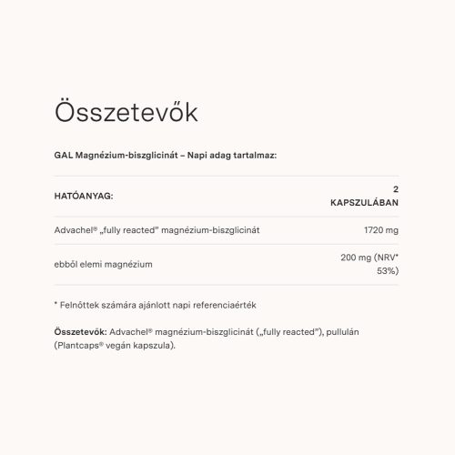 GAL Magnézium-biszglicinát (90 Kapszula)