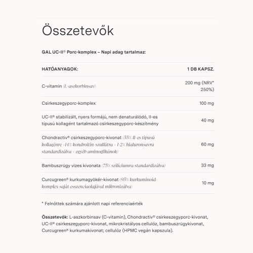GAL UC-II® Porc-komplex (60 Kapszula)