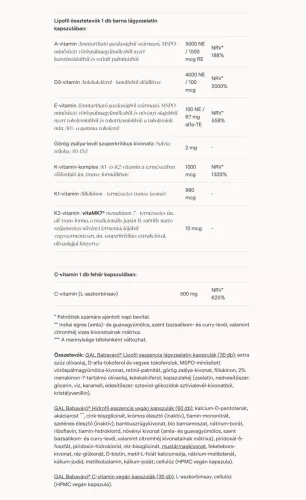 GAL GAL+ Babaváró (új recept) (30 Adag)