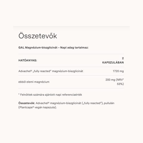 GAL Magnézium-biszglicinát (180 Kapszula)