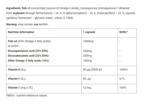 Olimp Sport Gold Omega 3 D3+K2 (60 Kapszula)