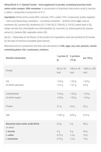 Olimp Sport BCAA 4:1:1 Xplode Por (500 g, Körte)