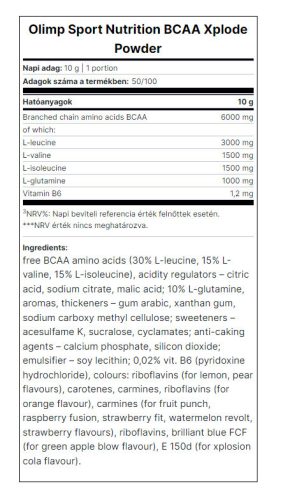 Olimp Sport BCAA Xplode Por (1000 g, Ananász)
