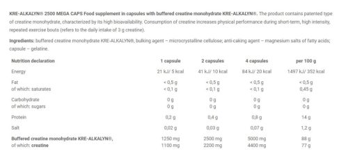 Olimp Sport Kre-alkalyn 2500 Mega Caps (120 Kapszula)