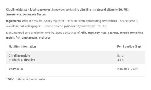 Olimp Sport Citrulline Malate (200 g, Limonádé)