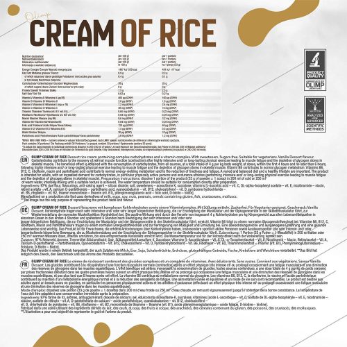 Olimp Sport Cream of Rice (1000 g, Vanília)
