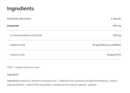 Olimp Labs Gold-Vit® D3+K2 2000 IU (30 Kapszula)