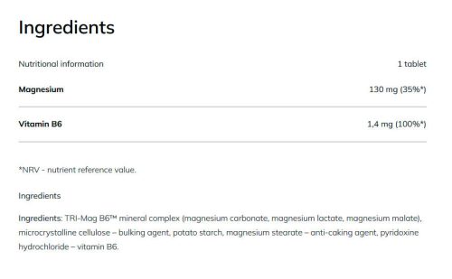 Olimp Labs Tri-mag B6 - Szerves Magnéziumhármas (30 Tabletta)