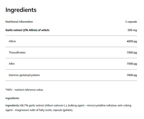 Olimp Labs Garlicin - Szagtalan Fokhagyma Koncentrátum (30 Kapszula)
