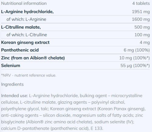 Olimp Labs Erekton Fast - Potencianövelő (8 tabletta)