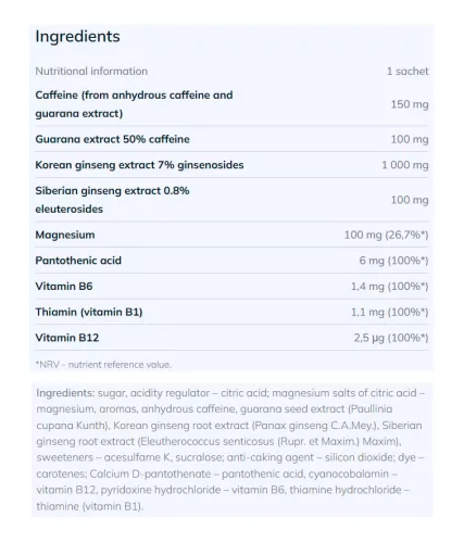 Olimp Labs Drinks for life ENERGY (1 tasak, Friss Narancs)