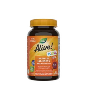   Nature's Way Alive!® Premium Kids Multivitamin Gummy (90 Gumicukor, Cseresznye, Narancs & Szőlő)