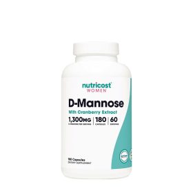   Nutricost D-Mannose with Cranberry Extract for Women 1300 mg (180 Kapszula)