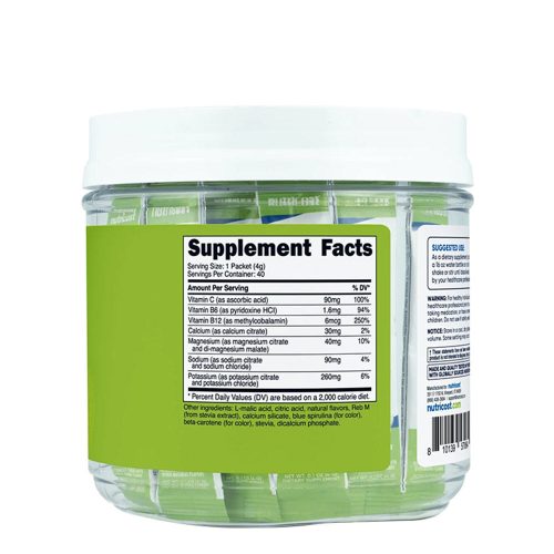 Nutricost Electrolytes Hydration Stick Packs (156 g, Zöld Alma)