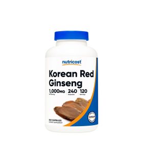   Nutricost Korean Red Ginseng - Koreai Ginzeng  (240 Kapszula)