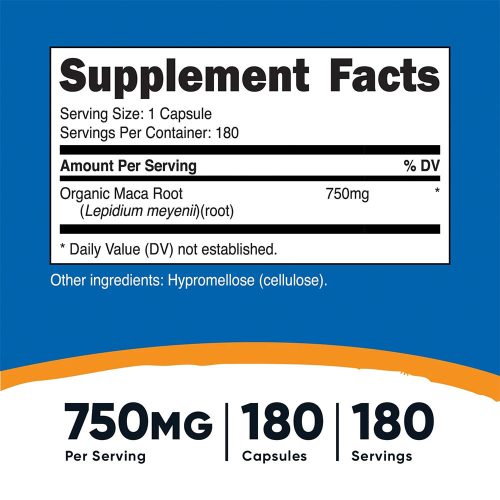 Nutricost Maca Root 750 mg (180 Kapszula)