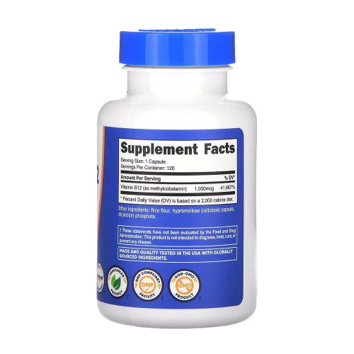 Nutricost Vitamin B12 1000 mcg (120 Kapszula)