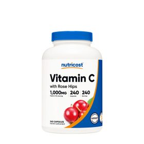   Nutricost Vitamin C with Rose Hips - C-Vitamin Csipkebogyóval (240 Kapszula)