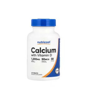 Nutricost Calcium (with Vitamin D3) (60 Tabletta)
