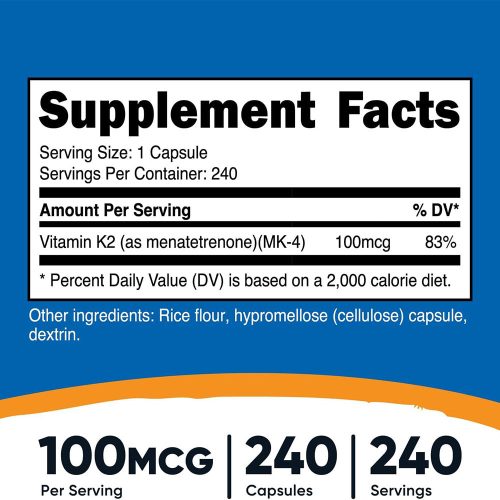 Nutricost Vitamin K2 (MK4) (240 Kapszula)