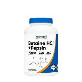 Nutricost Betaine HCI + Pepsin Capsules (240 Kapszula)