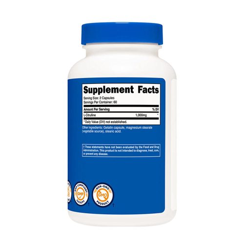 Nutricost L-Citrulline Capsules 1000 mg (120 Kapszula)