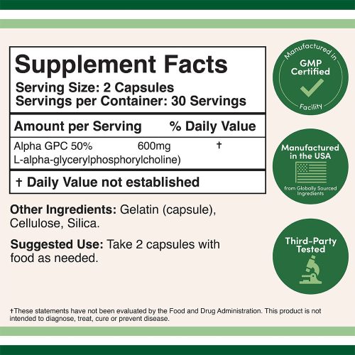 Double Wood Supplements Alpha GPC (60 Kapszula)