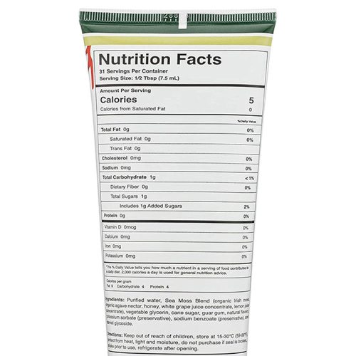 Double Wood Supplements Irish Sea Moss Gel - Ír Moszat Gél (236 ml, Barack Mangó)