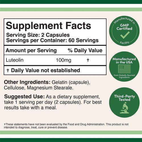 Double Wood Supplements Luteolin (120 Kapszula)